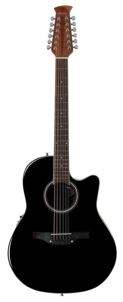 APPLAUSE AB2412II-5S Balladeer Mid Cutaway BlackSatin 12-струнная ...