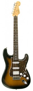 FENDER DELUXE POWER STRAT HSS and FISHMAN PIEZO TWO COLOR SUNBURST -   