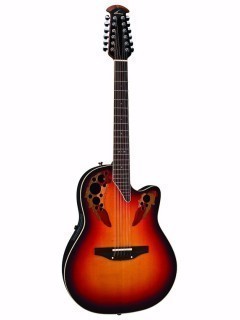 OVATION 2758AX-NEB Standard Elite 12-String Deep Contour Cutaway New England Burst - 12- 