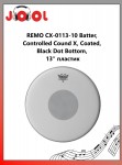 REMO CX-0113-10 Batter, Controlled Cound X, Coated, Black Dot Bottom, 13